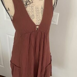Brown Sleeveless Dress